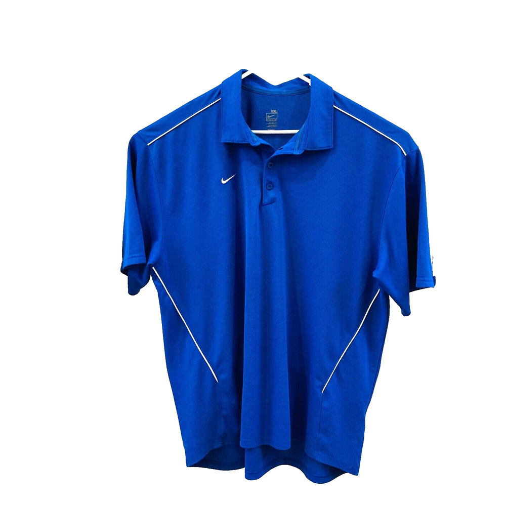 Nike Fit Dry Performance Golf Shirt Mens XXL 2XLBlue